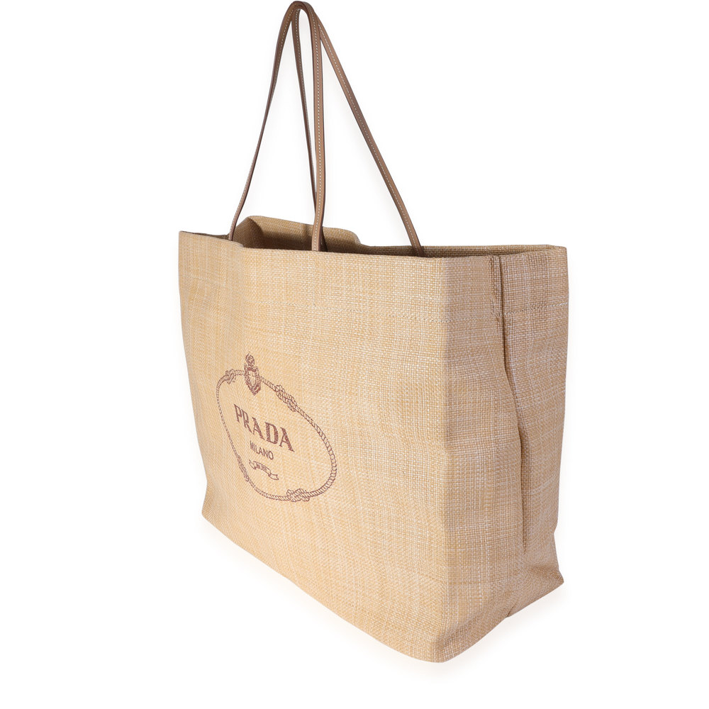 Prada Natural Raffia Paglia Tote - Picture 3 of 7